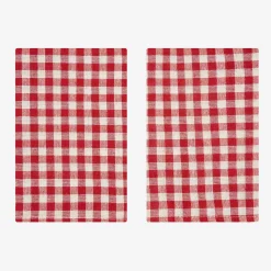 Set de 2 servilletas de algodón rojo Vichy 43x43cm^Casa Viva Hot