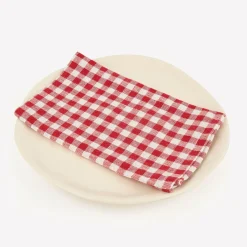 Set de 2 servilletas de algodón rojo Vichy 43x43cm^Casa Viva Hot