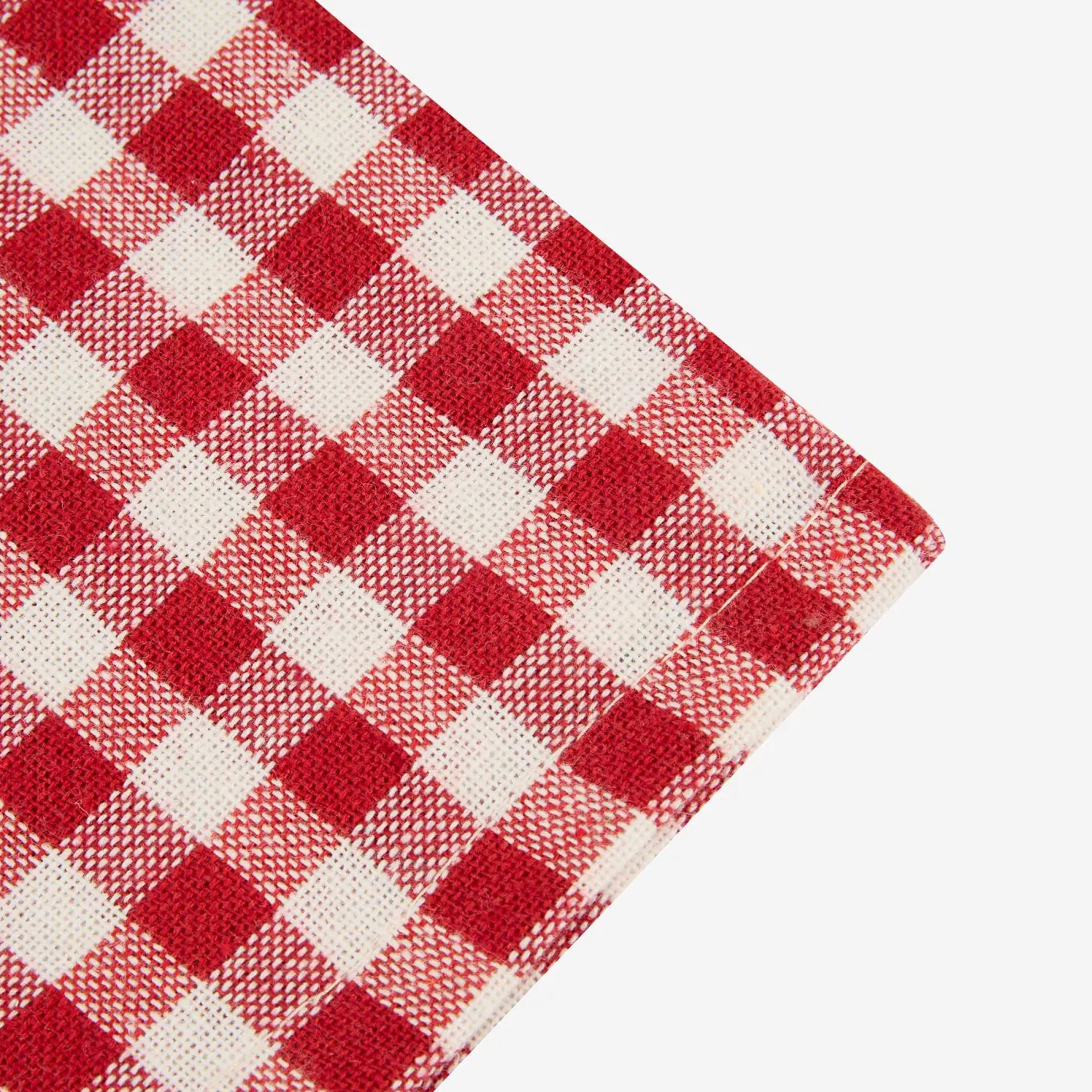 Set de 2 servilletas de algodón rojo Vichy 43x43cm^Casa Viva Hot