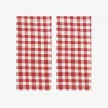 Set de 2 servilletas de algodón rojo Vichy43x43cm^Casa Viva New