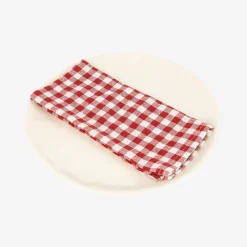 Set de 2 servilletas de algodón rojo Vichy43x43cm^Casa Viva New