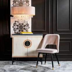 Set de 2 sillas de comedor velvet gris Mayah 56x49x83cm^Casa Viva Hot