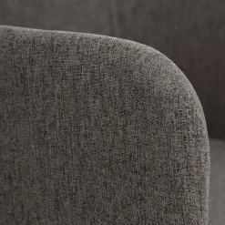 Set de 2 sillas de comedor con reposabrazos de metal gris Caleb 52x53x77cm^Casa Viva New