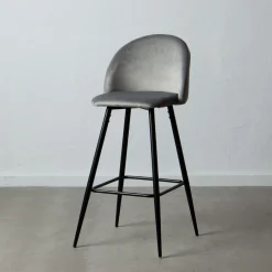 Set de 2 taburetes altos de metal gris Caleb 40x48x102cm^Casa Viva Best