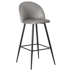 Set de 2 taburetes altos de metal gris Caleb 40x48x102cm^Casa Viva Best