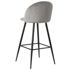 Set de 2 taburetes altos de metal gris Caleb 40x48x102cm^Casa Viva Best