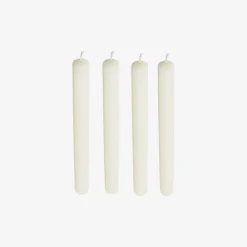 Set de 4 velas candelabro blancas 26cm^Casa Viva New