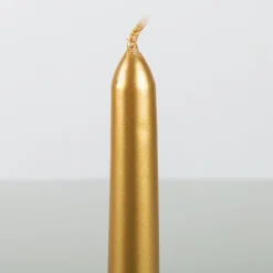 Set de 2 velas candelabro oro 25cm^Casa Viva New