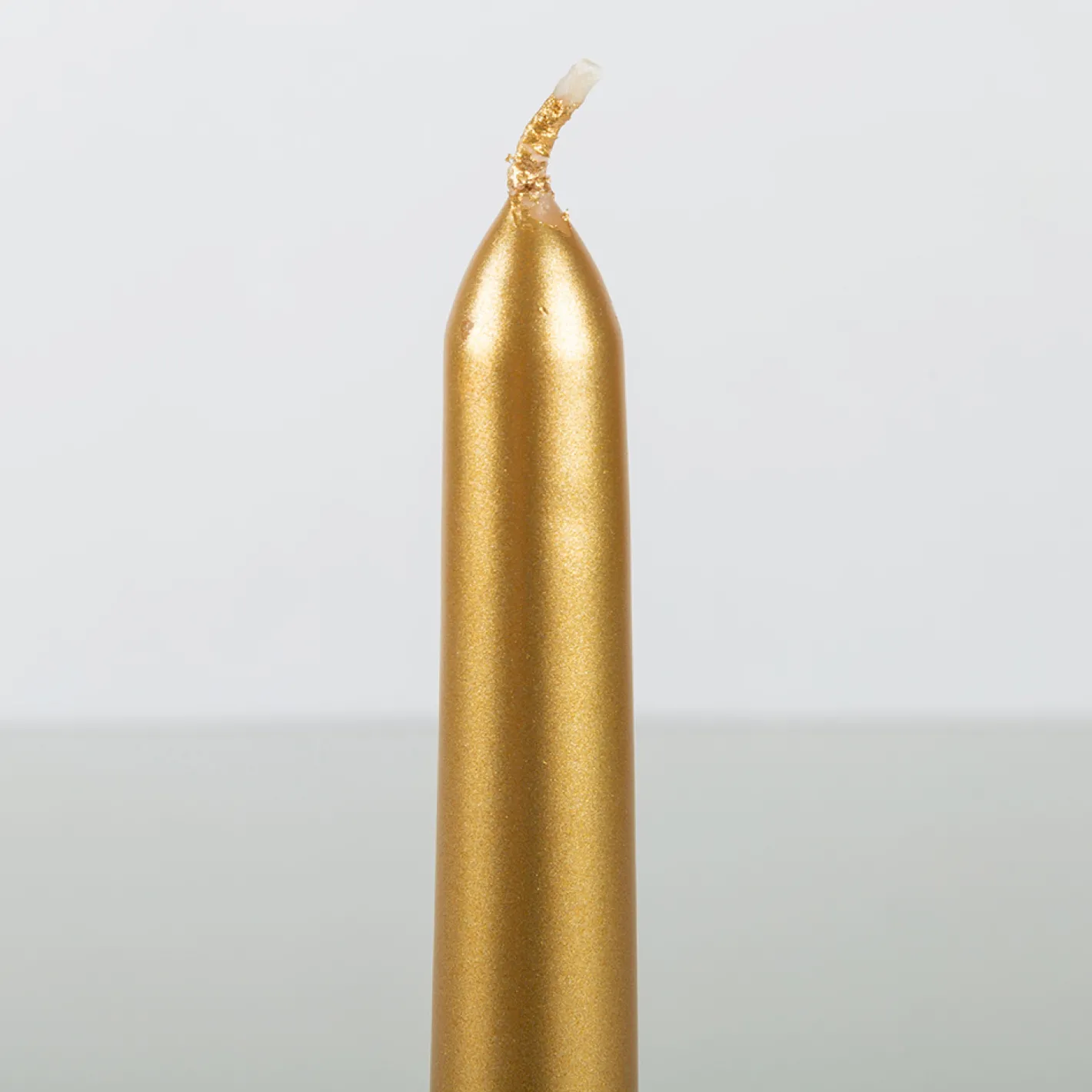 Set de 2 velas candelabro oro 25cm^Casa Viva New