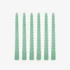 Set de 6 velas decorativas para candelabro verde Ø2x20cm^Casa Viva Clearance