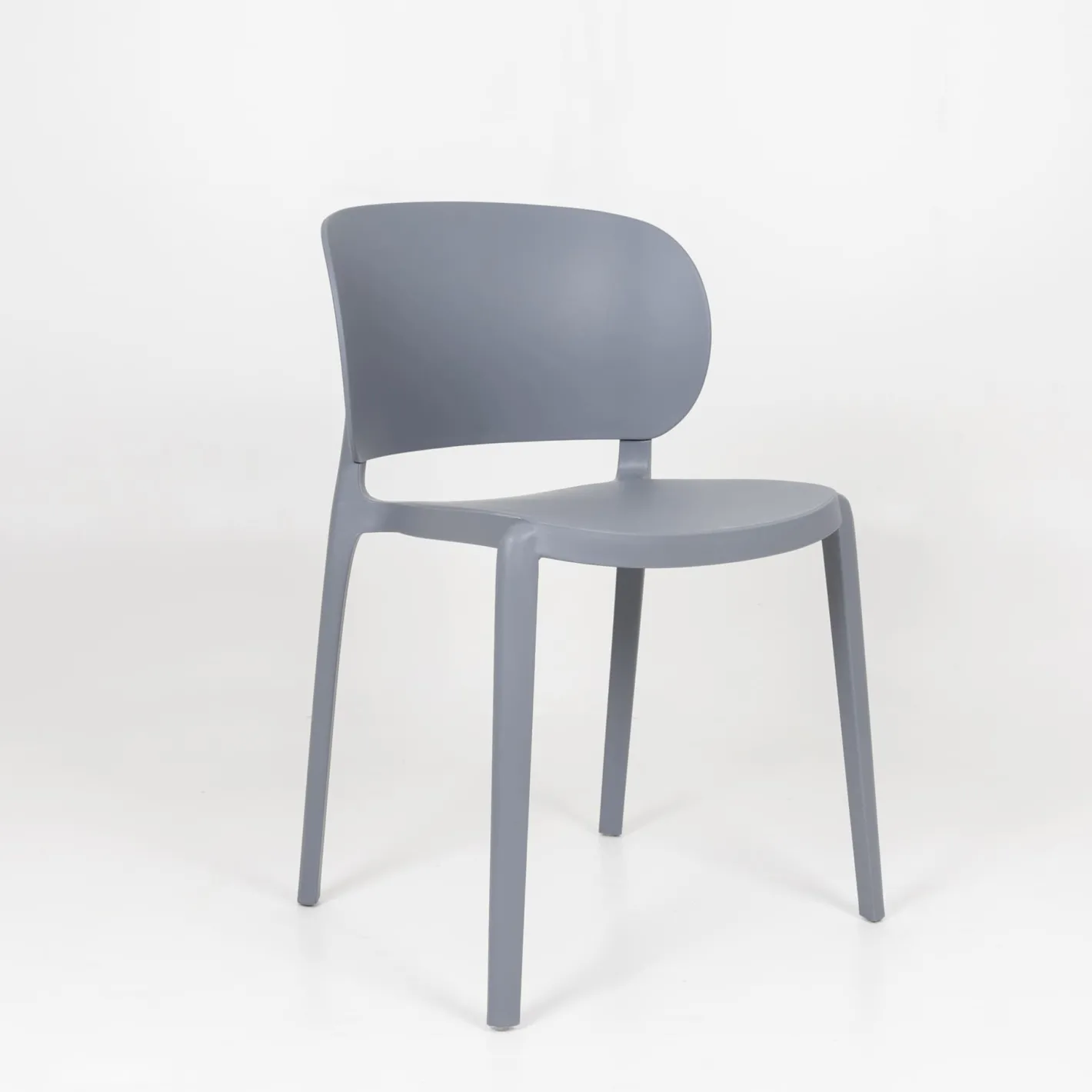 Silla de comedor apilable gris Daniela 50x49x77,5cm^Casa Viva New