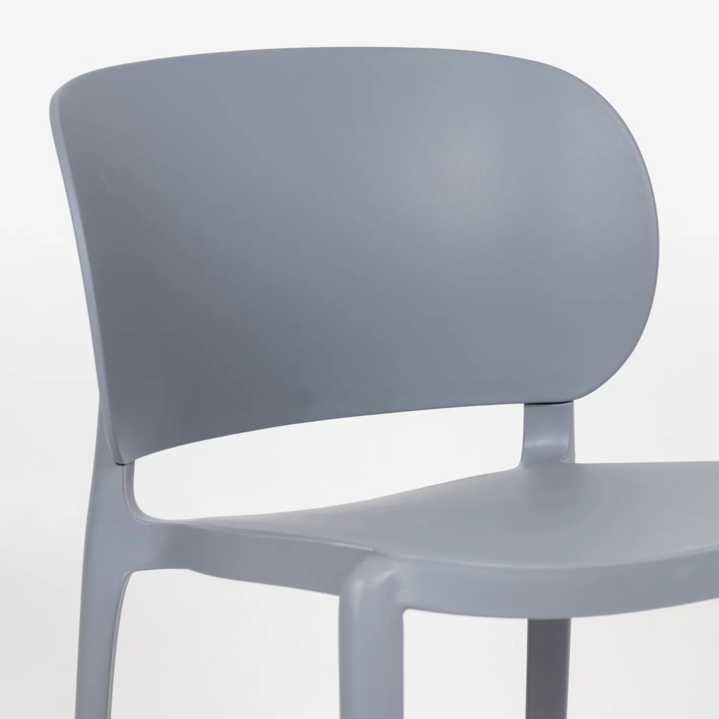 Silla de comedor apilable gris Daniela 50x49x77,5cm^Casa Viva New