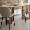 Silla de comedor beige Lydia 54x50x86cm Clau&Chloe^Casa Viva Best