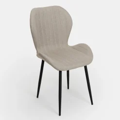 Silla de comedor beige Lydia 54x50x86cm Clau&Chloe^Casa Viva Best