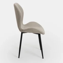 Silla de comedor beige Lydia 54x50x86cm Clau&Chloe^Casa Viva Best