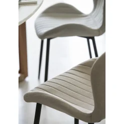 Silla de comedor beige Lydia 54x50x86cm Clau&Chloe^Casa Viva Best