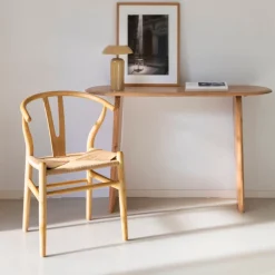 Silla de comedor de madera de olmo Irma 49x42x78cm Clau&Chloe^Casa Viva Online