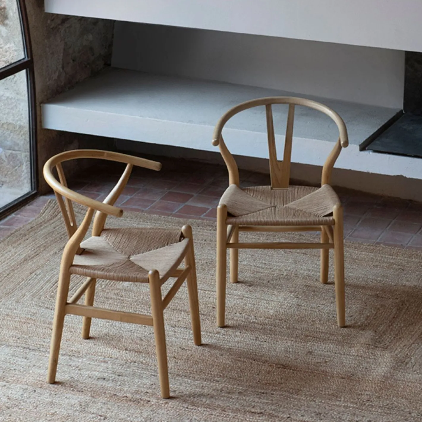 Silla de comedor de madera de olmo Irma 49x42x78cm Clau&Chloe^Casa Viva Online