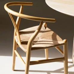 Silla de comedor de madera de olmo Irma 49x42x78cm Clau&Chloe^Casa Viva Online