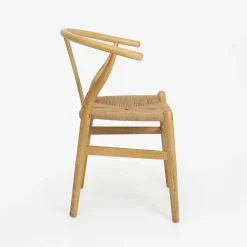 Silla de comedor de madera de olmo Irma 49x42x78cm Clau&Chloe^Casa Viva Online