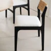 Silla de comedor de madera de olmo negra Jana 48x44x79cm Clau&Chloe^Casa Viva Best