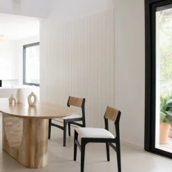 Silla de comedor de madera de olmo negra Jana 48x44x79cm Clau&Chloe^Casa Viva Best