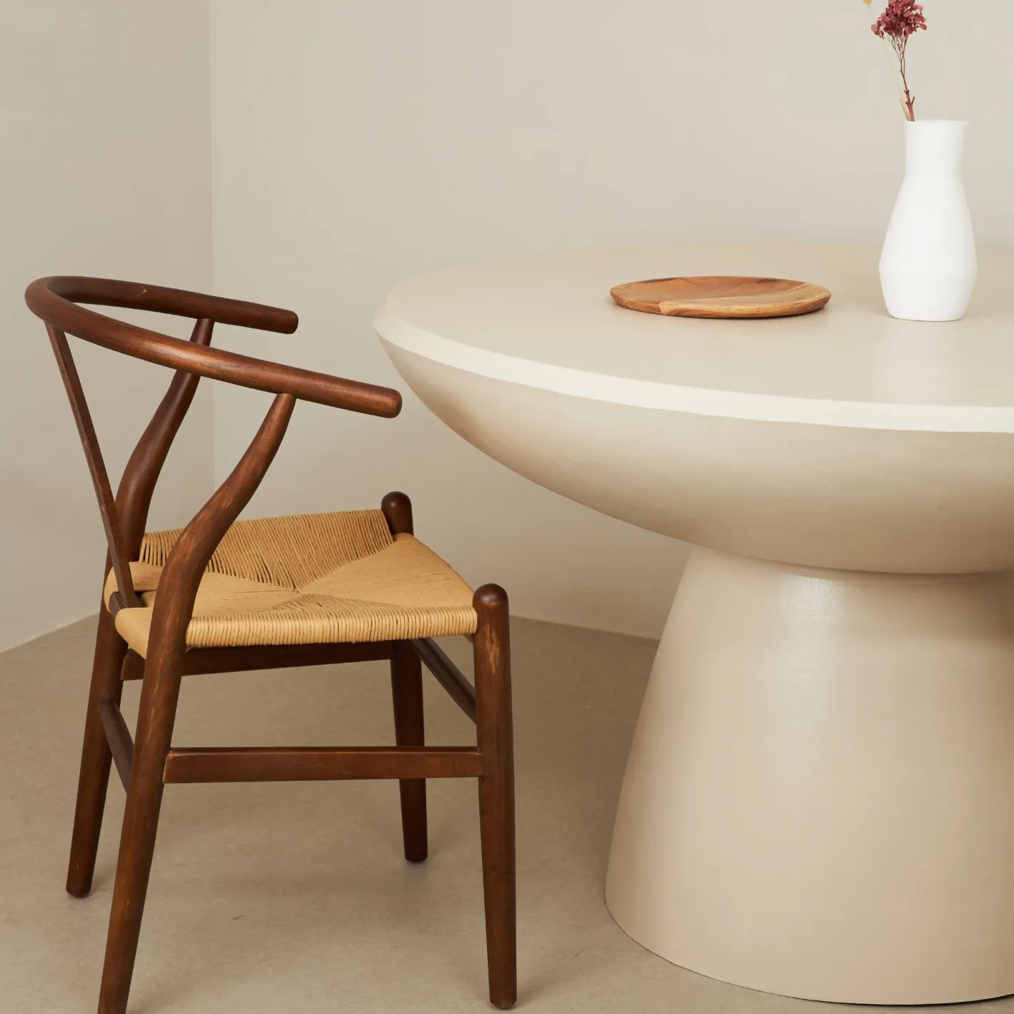 Silla de comedor de madera de olmo marrón oscuro Irma 49x42x78cm Clau&Chloe^Casa Viva Online