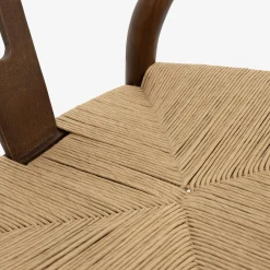 Silla de comedor de madera de olmo marrón oscuro Irma 49x42x78cm Clau&Chloe^Casa Viva Online