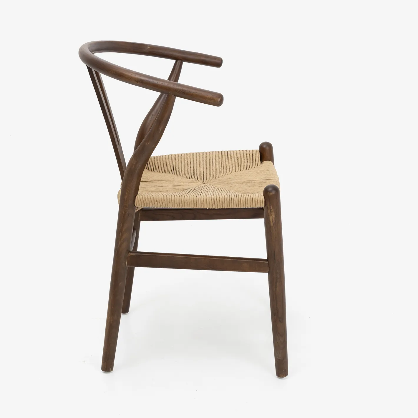 Silla de comedor de madera de olmo marrón oscuro Irma 49x42x78cm Clau&Chloe^Casa Viva Online