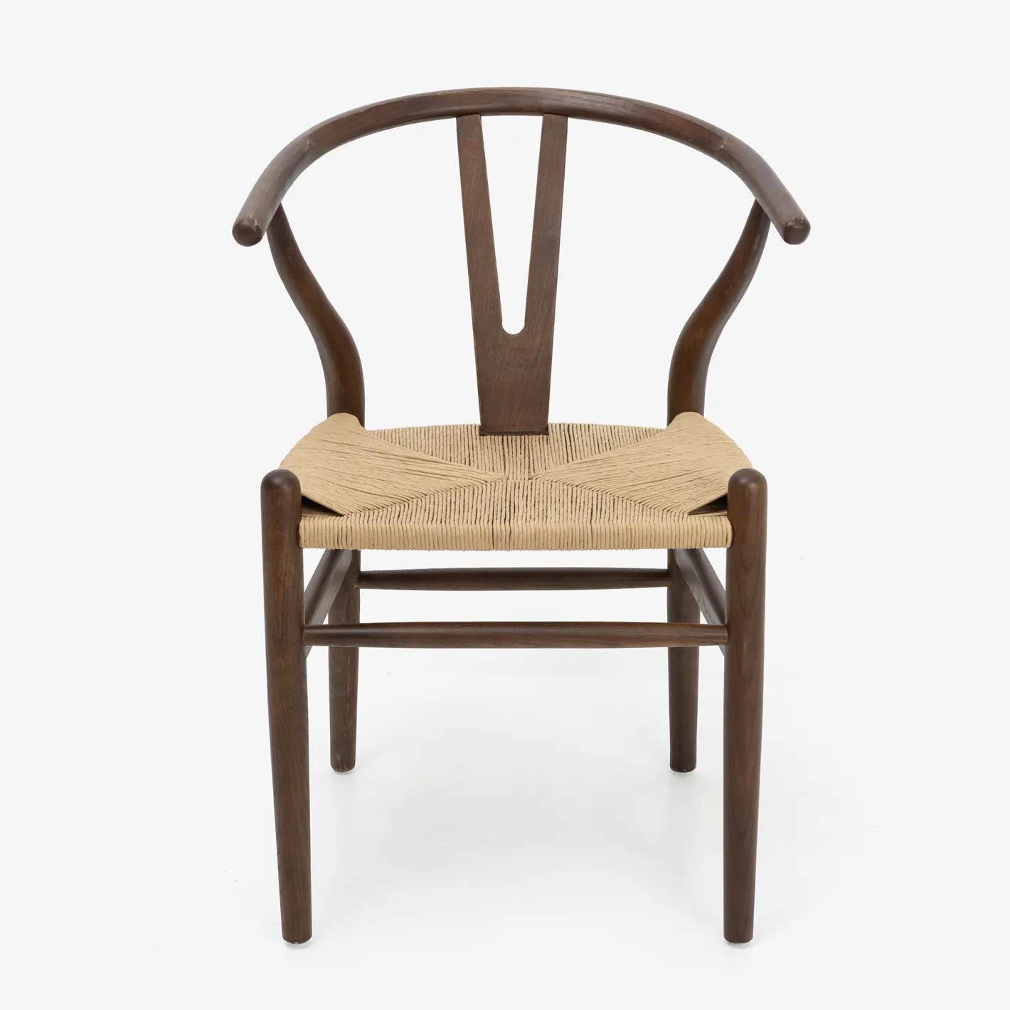 Silla de comedor de madera de olmo marrón oscuro Irma 49x42x78cm Clau&Chloe^Casa Viva Online