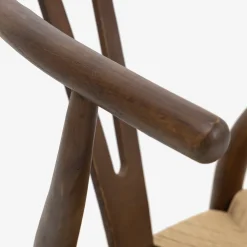 Silla de comedor de madera de olmo marrón oscuro Irma 49x42x78cm Clau&Chloe^Casa Viva Online