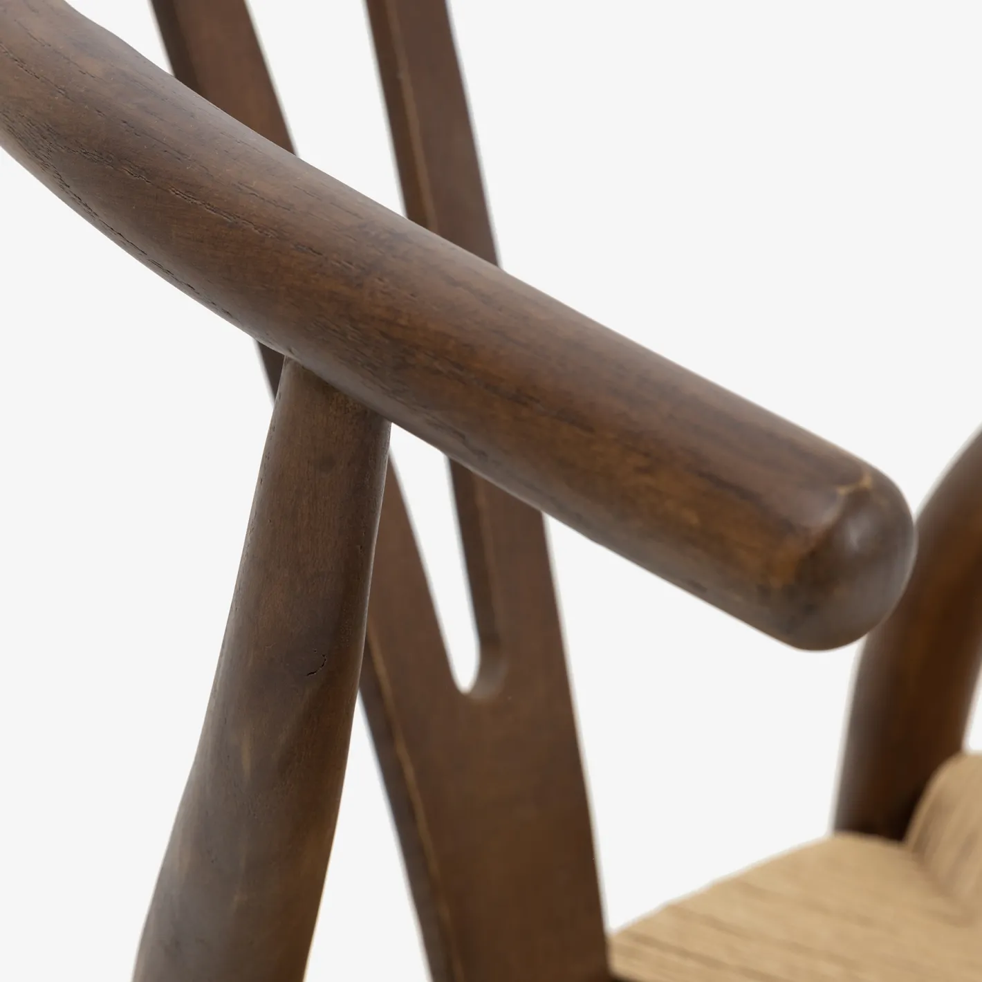 Silla de comedor de madera de olmo marrón oscuro Irma 49x42x78cm Clau&Chloe^Casa Viva Online