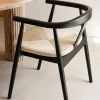 Silla de comedor de madera de haya negra Lilia 56x56x73cm^Casa Viva Clearance