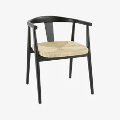 Silla de comedor de madera de haya negra Lilia 56x56x73cm^Casa Viva Clearance
