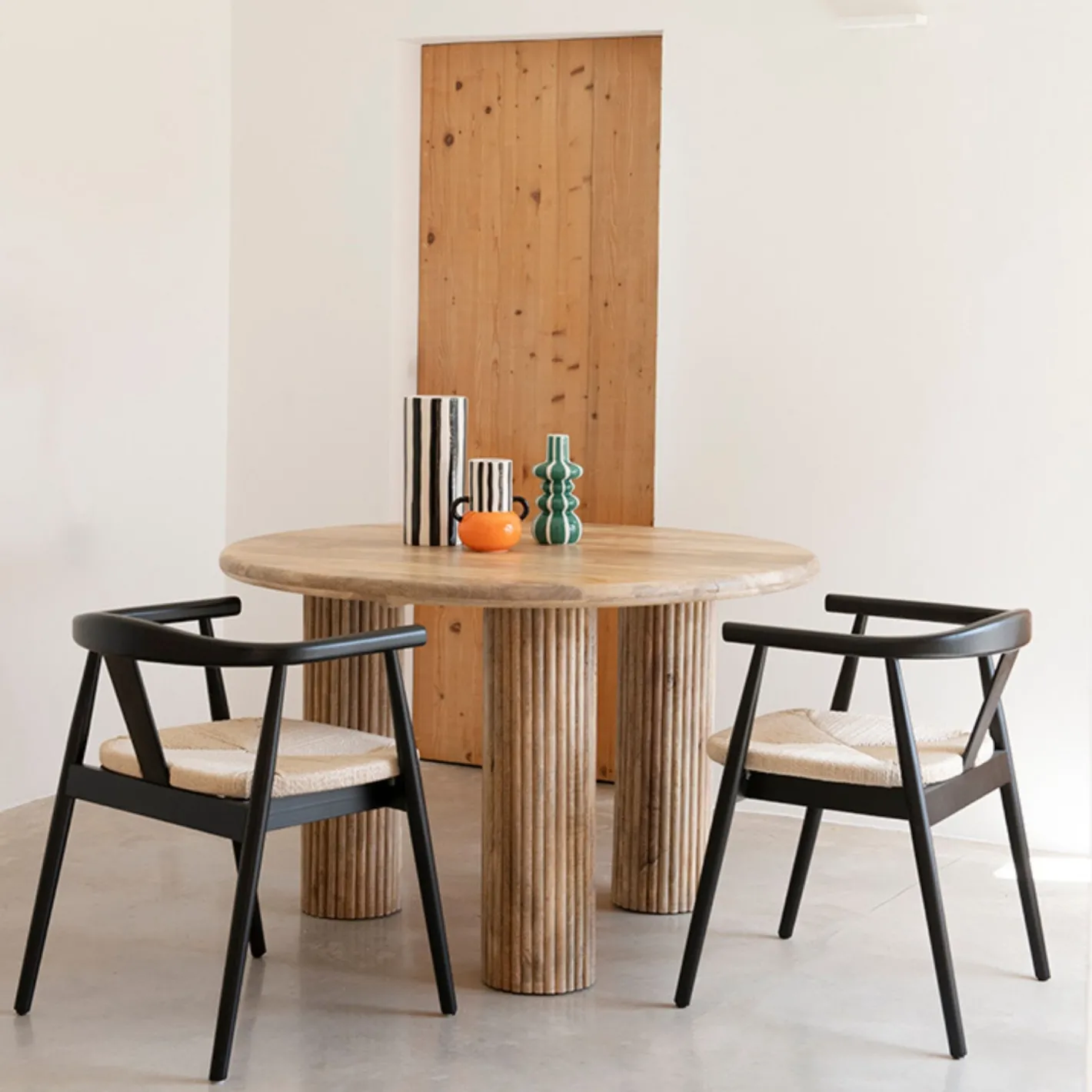 Silla de comedor de madera de haya negra Lilia 56x56x73cm^Casa Viva Clearance