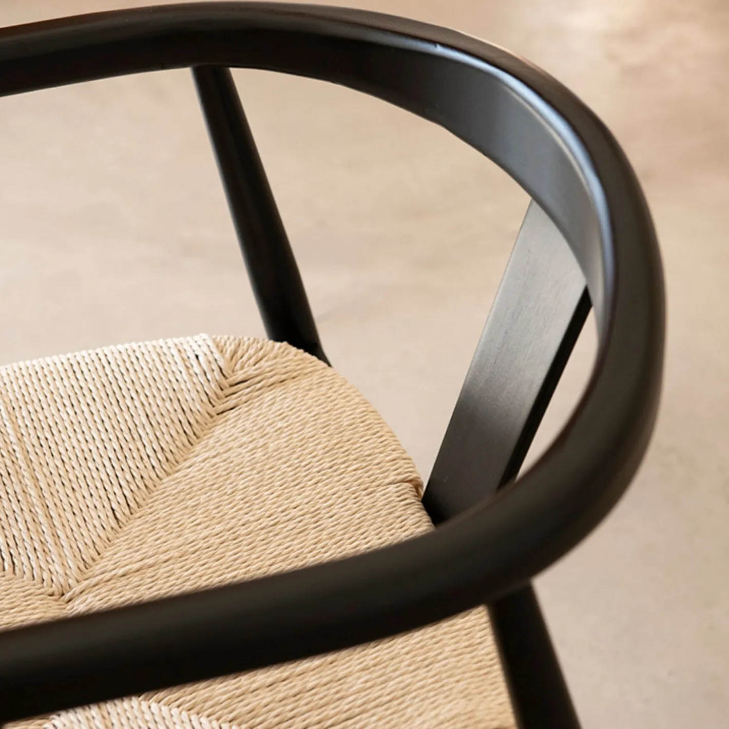 Silla de comedor de madera de haya negra Lilia 56x56x73cm^Casa Viva Clearance