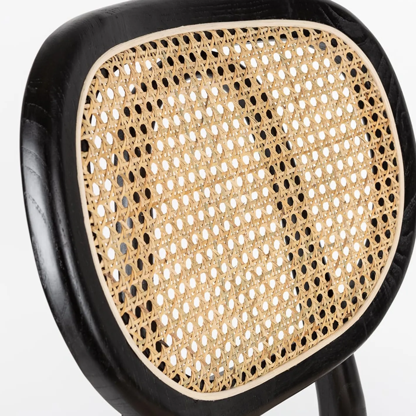 Silla de comedor de ratán y lino Cibran 46x42x85cm Clau&Chloe^Casa Viva