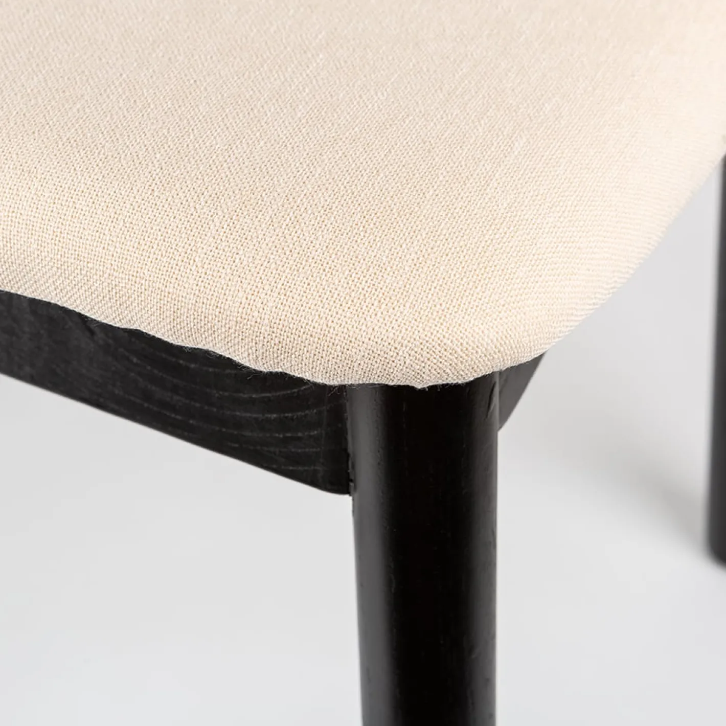 Silla de comedor de ratán y lino Cibran 46x42x85cm Clau&Chloe^Casa Viva