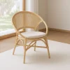 Silla de comedor de ratán beige Milos 77x70x84cm^Casa Viva Best