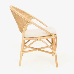 Silla de comedor de ratán beige Milos 77x70x84cm^Casa Viva Best