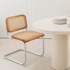 Silla de comedor de ratán Leonor 47,5x63,5x82cm Clau&Chloe^Casa Viva Best