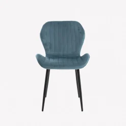 Silla de comedor de terciopelo azul Lydia 54x50x86cm Clau&Chloe^Casa Viva Sale