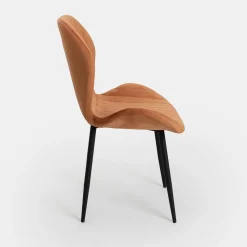 Silla de comedor de terciopelo naranja Lydia 54x50x86cm Clau&Chloe^Casa Viva New
