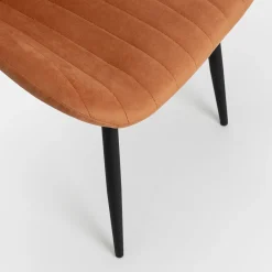 Silla de comedor de terciopelo naranja Lydia 54x50x86cm Clau&Chloe^Casa Viva New