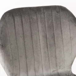 Silla de comedor de terciopelo gris Lydia 54x50x86cm Clau&Chloe^Casa Viva