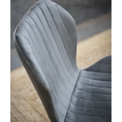 Silla de comedor de terciopelo gris Lydia 54x50x86cm Clau&Chloe^Casa Viva