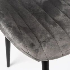 Silla de comedor de terciopelo gris Lydia 54x50x86cm Clau&Chloe^Casa Viva