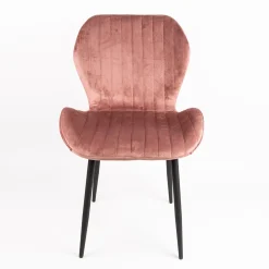 Silla de comedor de terciopelo rosa Lydia 54x50x86cm Clau&Chloe^Casa Viva Sale