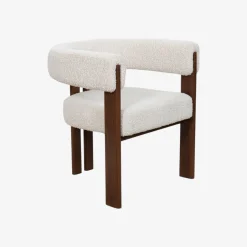 Silla de comedor efecto madera crema Velia 60x70x97cm Clau&Chloe^Casa Viva New