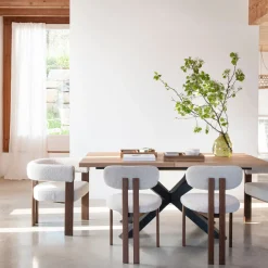 Silla de comedor efecto madera crema Velia 60x70x97cm Clau&Chloe^Casa Viva New